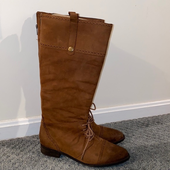 Simply Be Shoes - Simply Be Catwalk Brogue Lace Up WideBoots Size 9 Wide Foot